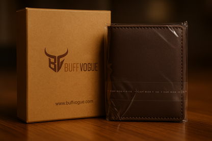 Buff Vogue Premium Leather Wallet – Slim, Stylish & Durable Men’s Bifold / Card Holder