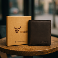 Buff Vogue Premium Leather Wallet – Slim, Stylish & Durable Men’s Bifold / Card Holder