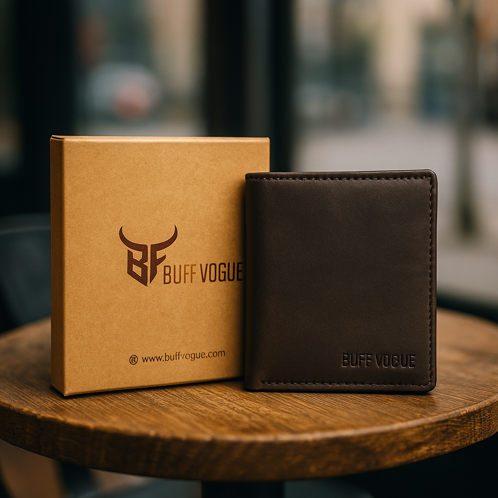 Buff Vogue Premium Leather Wallet – Slim, Stylish & Durable Men’s Bifold / Card Holder