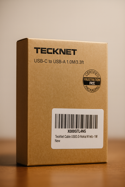 TECKNET USB-C to USB-A Universal Cable – Fast Charging, 480Mbps Data, 0.9m