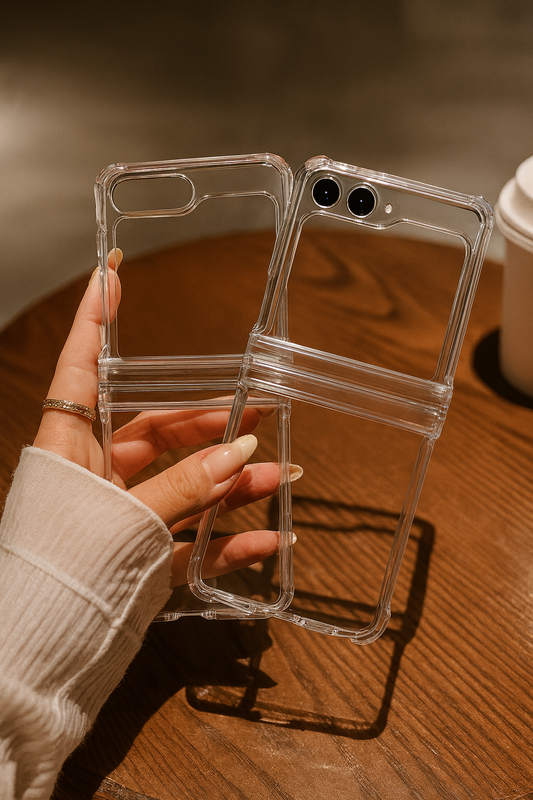 Case for Samsung Galaxy Z Flip 5, Crystal Transparent Hard PC Shell, Anti-Scratch Shockproof Slim Protective Phone Cover (Clear)