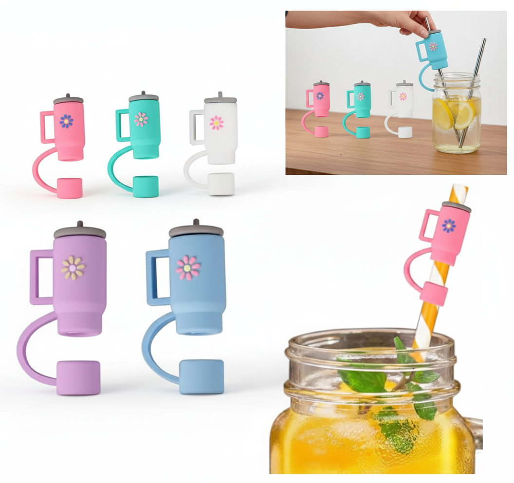 Silicone Straw Covers: Dust-Proof, Reusable & Decorative