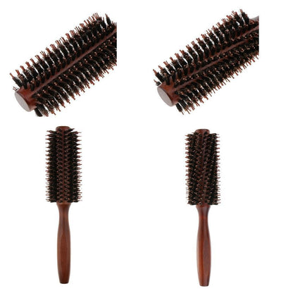 Wooden Round Brush for Blowouts – 2.8" Large Barrel for Volume, Curling & Straightening