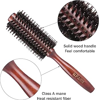 Wooden Round Brush for Blowouts – 2.8" Large Barrel for Volume, Curling & Straightening