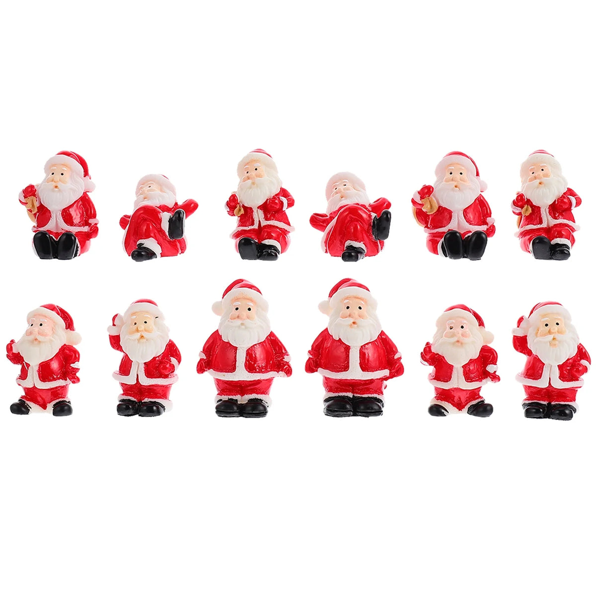 100-Pack Mini Santa Figures for Holiday DIY & Decor