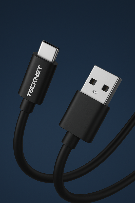 TECKNET USB-C to USB-A Universal Cable – Fast Charging, 480Mbps Data, 0.9m