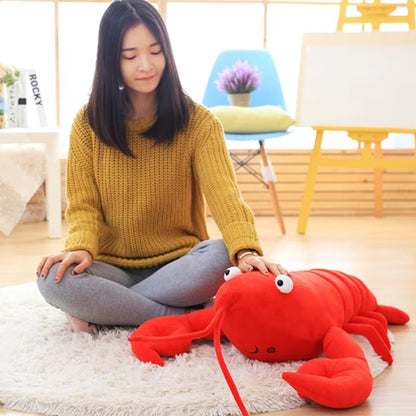 30cm Cute Cartoon Lobster Plush Toy Doll Soft Stuffed Sea Animal Lobster Pillow Creative Cushion Decor Kids Birthday Gift
