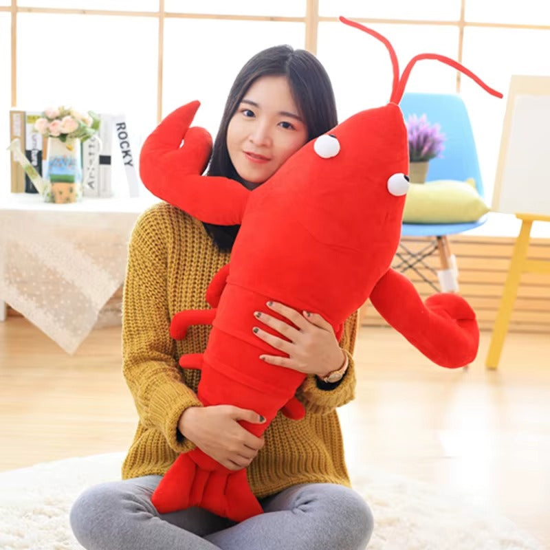 30cm Cute Cartoon Lobster Plush Toy Doll Soft Stuffed Sea Animal Lobster Pillow Creative Cushion Decor Kids Birthday Gift