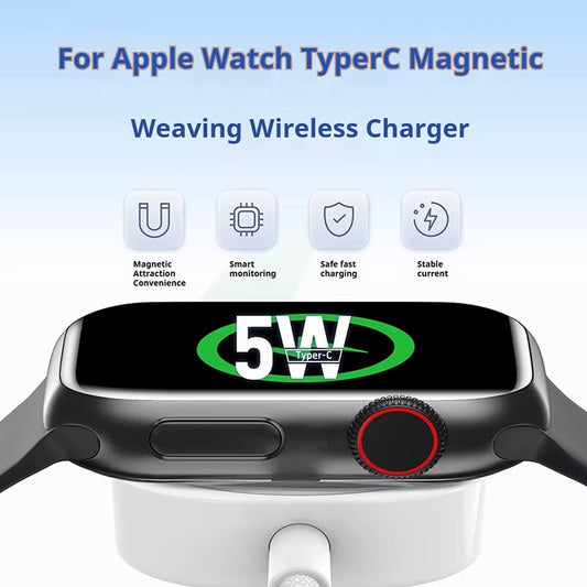 Apple Watch Magnetic Charger – Fast USB Wireless Cable for Series 1–10, SE, Ultra