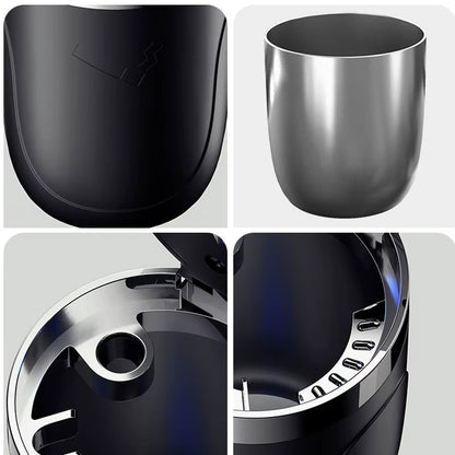 Portable Car Ashtray with LED Light – Auto Interior Ash Cup with Lid