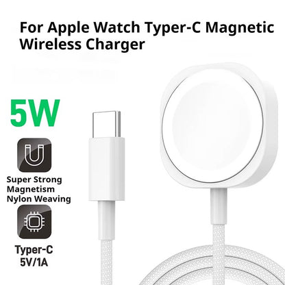 Apple Watch Magnetic Charger – Fast USB Wireless Cable for Series 1–10, SE, Ultra