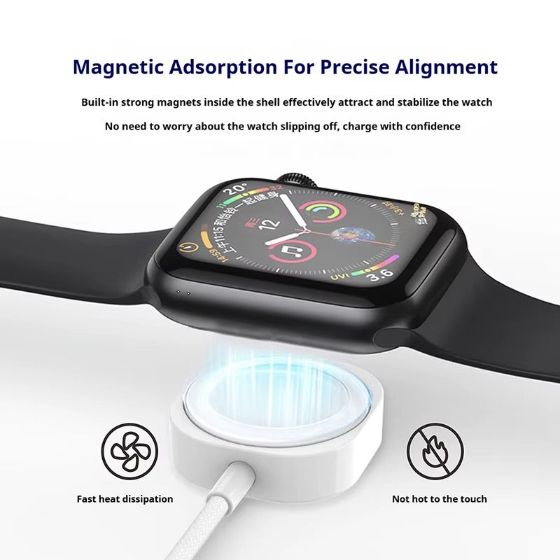 Apple Watch Magnetic Charger – Fast USB Wireless Cable for Series 1–10, SE, Ultra