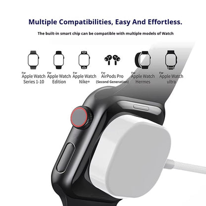 Apple Watch Magnetic Charger – Fast USB Wireless Cable for Series 1–10, SE, Ultra